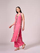 Fuchsia pink kurta set