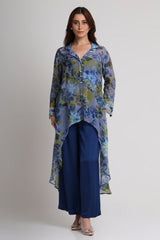 Future Dusk floral print long shirt