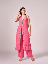 Fuchsia pink kurta set