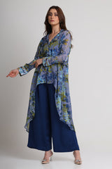 Future Dusk floral print long shirt