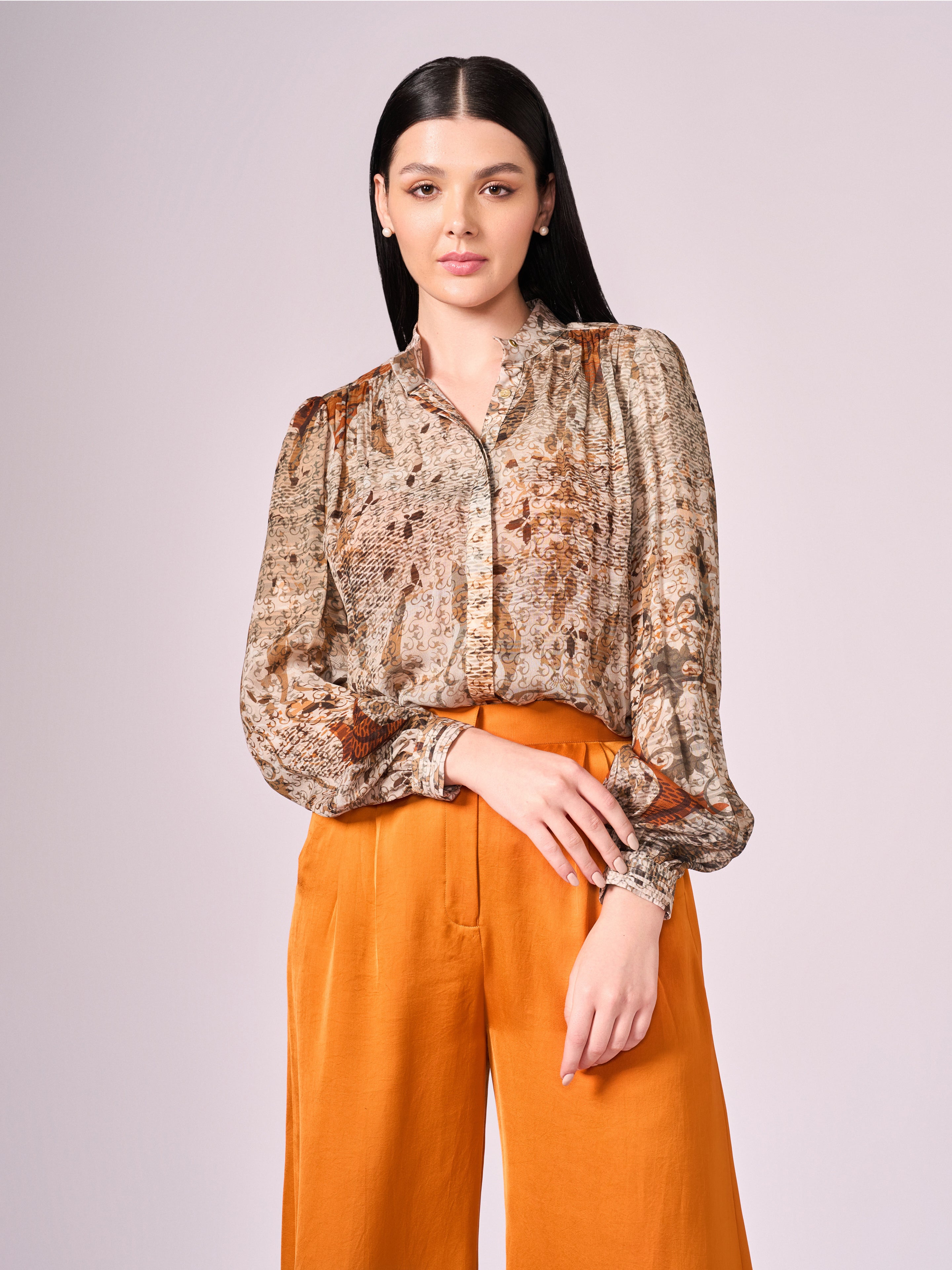 Browns abstract floral print shirt