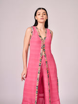 Fuchsia pink kurta set