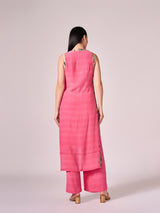 Fuchsia pink kurta set