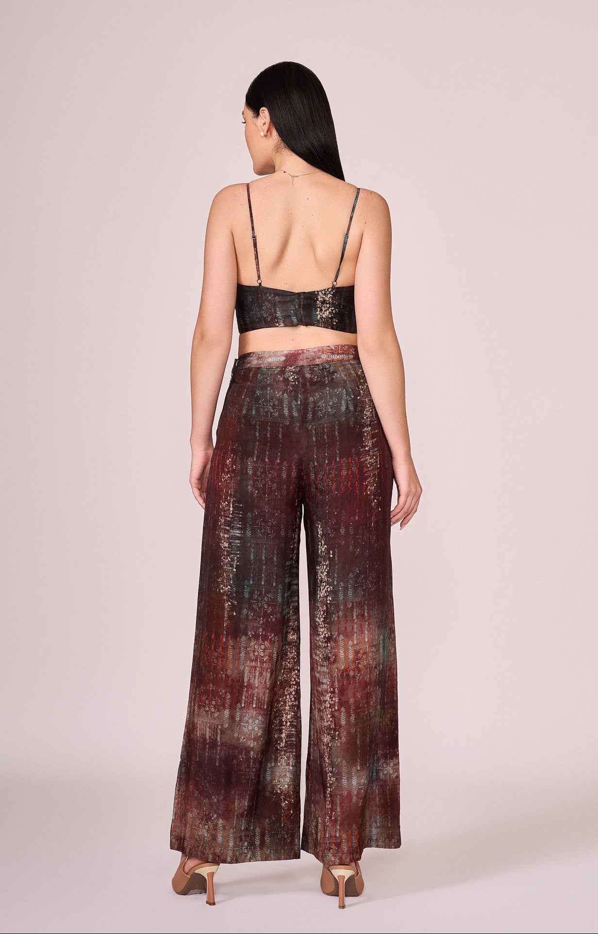 Maroon abstract floral print jacket