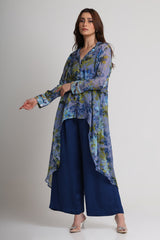 Future Dusk floral print long shirt and pant set