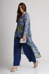 Future Dusk floral print long shirt and pant set