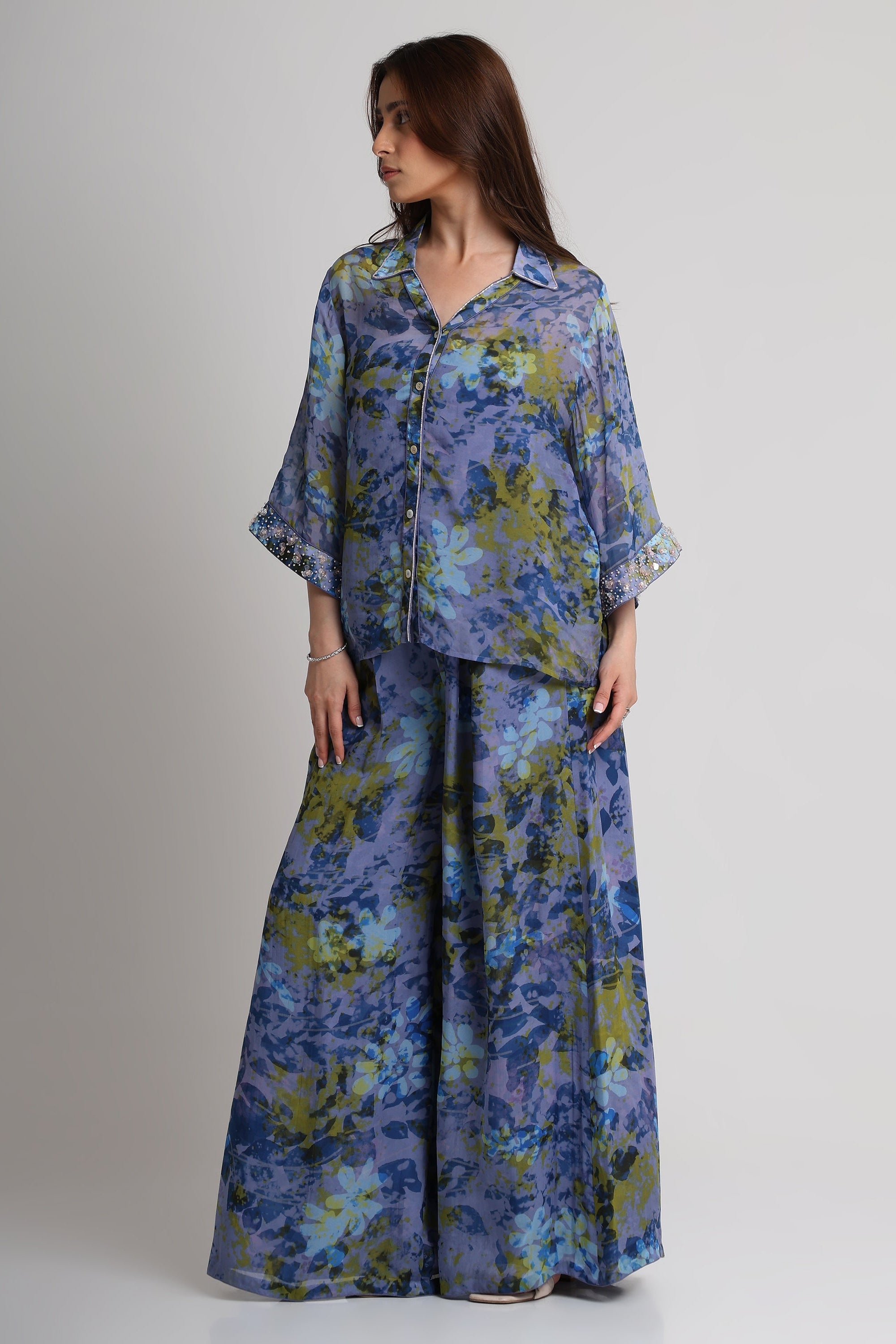 Future Dusk floral print shirt and pant set