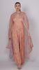 Peach absract floral print jumpsuit