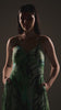 Green abstract print maxi dress